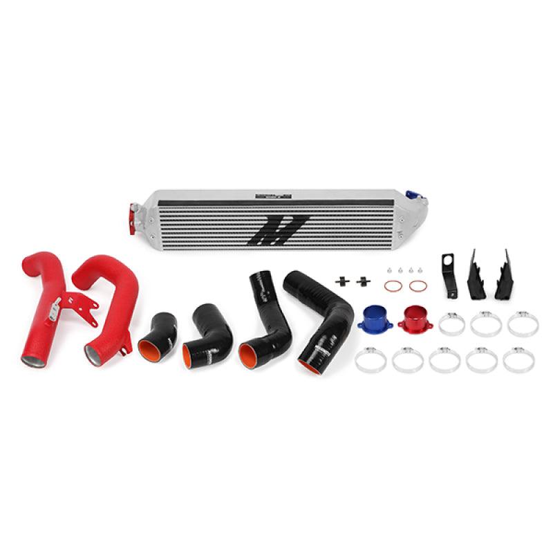 Mishimoto 2016+ Honda Civic 1.5T / 2017+ Honda Civic Si Silver Intercooler Kit w/Red Pipes - Saikospeed