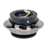 NRG Quick Release Kit - Black Body/ Black Chrome Oval Ring