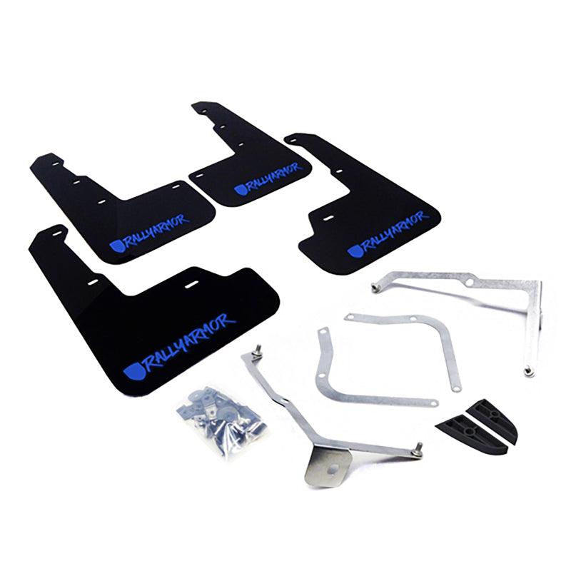 Rally Armor 15-21 Subaru WRX &amp; STI Black Mud Flap Blue Altered Font Logo - Saikospeed