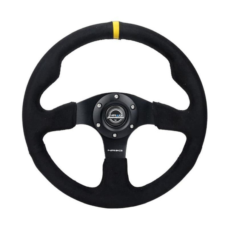 NRG Reinforced Steering Wheel (320mm) Alcantara Steering Wheel w/ Black Stitching