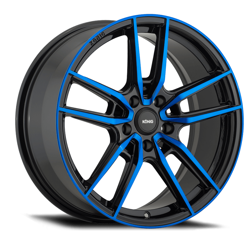 Konig Myth 18x8 5x108 ET43 Gloss Black w/ Blue Tinted Clearcoat - Saikospeed