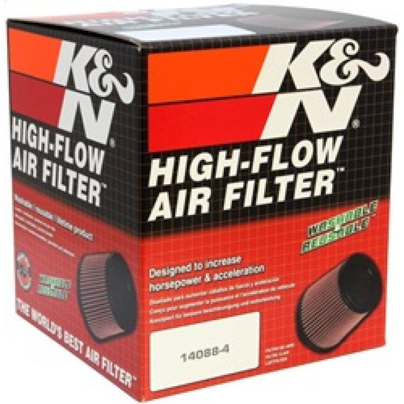 K&N Round Tapered Universal Air Filter 4in Flange ID x 5.375 Base OD x 4in Top OD x 6.5in H - Saikospeed