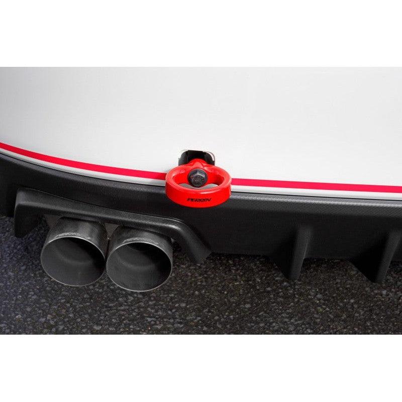 Perrin 15-19 Subaru WRX/STI Tow Hook Kit (Rear) - Red - Saikospeed