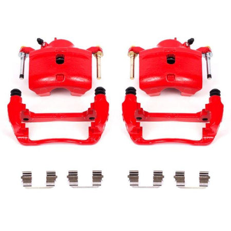 Power Stop 13-15 Acura ILX Front Red Calipers w/Brackets - Pair - Saikospeed