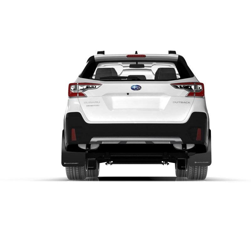 Rally Armor 20-22 Subaru Outback Black UR Mud Flap w/ White Logo - Saikospeed