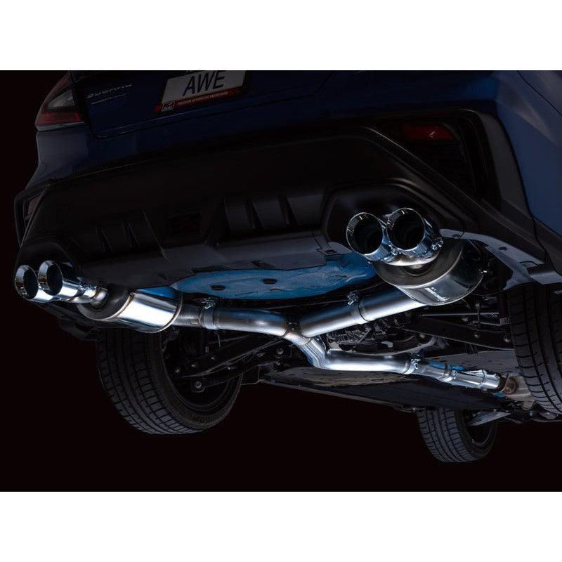 AWE Tuning 2022+ VB Subaru WRX Touring Edition Exhaust - Chrome Silver Tips - Saikospeed