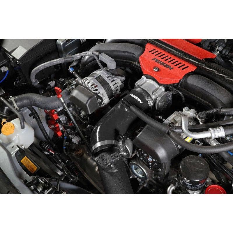 Perrin 22-23 Subaru BRZ/Toyota GR86 Silicone Inlet Hose (3in. ID / SS Wire) - Black - Saikospeed