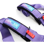 NRG SFI 16.1 5Pt 3 Inch Seat Belt Harness with Pads / Cam Lock - Purple - Saikospeed