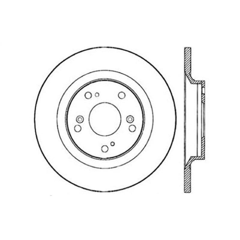 StopTech 00-09 S2000 Slotted & Drilled Left Rear Rotor - Saikospeed