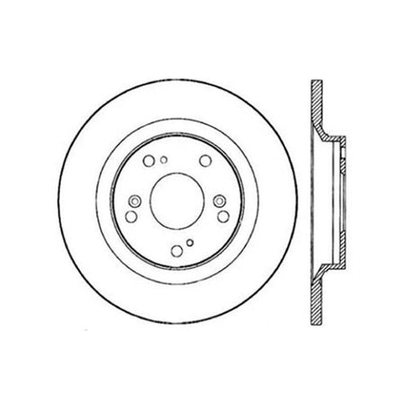 StopTech 00-09 S2000 Slotted & Drilled Left Rear Rotor - Saikospeed