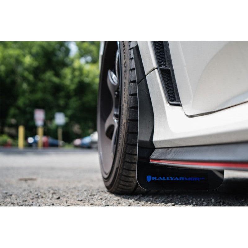 Rally Armor 17-21 Honda Civic Type R Black UR Mud Flap w/ White Logo - Saikospeed