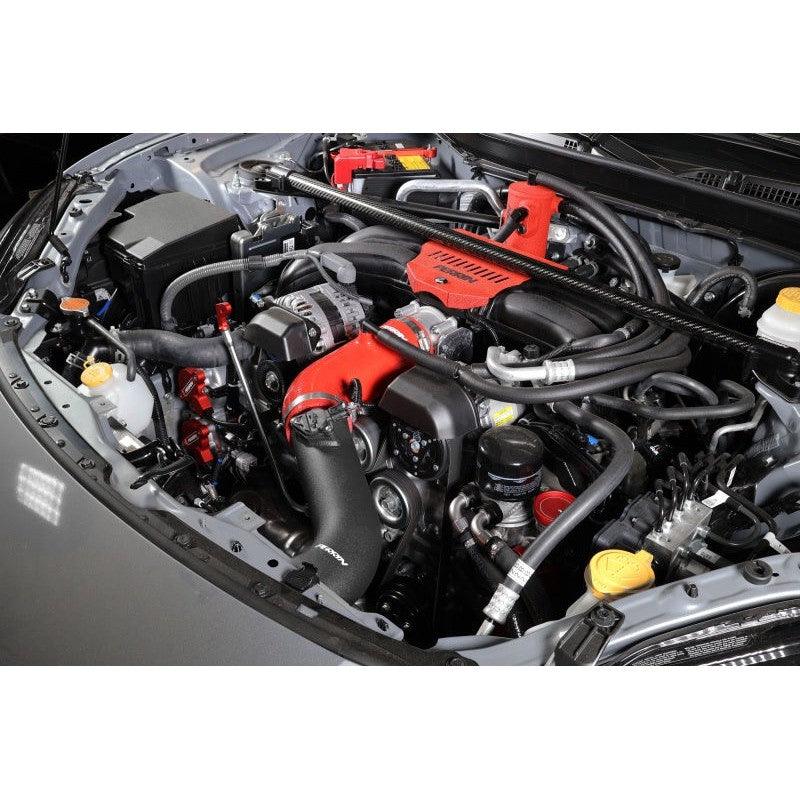 Perrin 22-23 Subaru BRZ/Toyota GR86 Silicone Inlet Hose (3in. ID / SS Wire) - Red - Saikospeed
