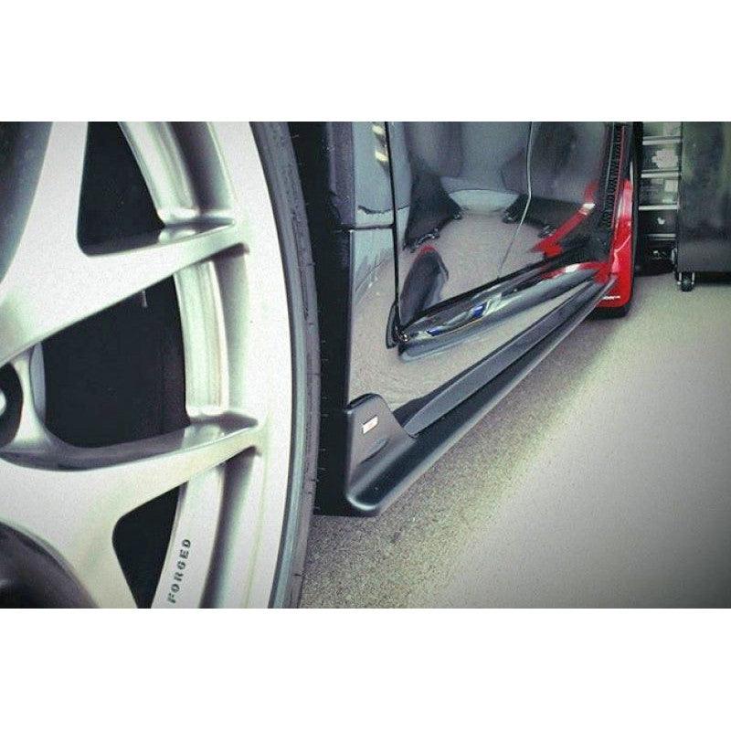 Rally Armor 15-21 Subaru WRX/STI (Sedan ONLY) Black UR Mud Flap w/ Light Blue Logo - Saikospeed