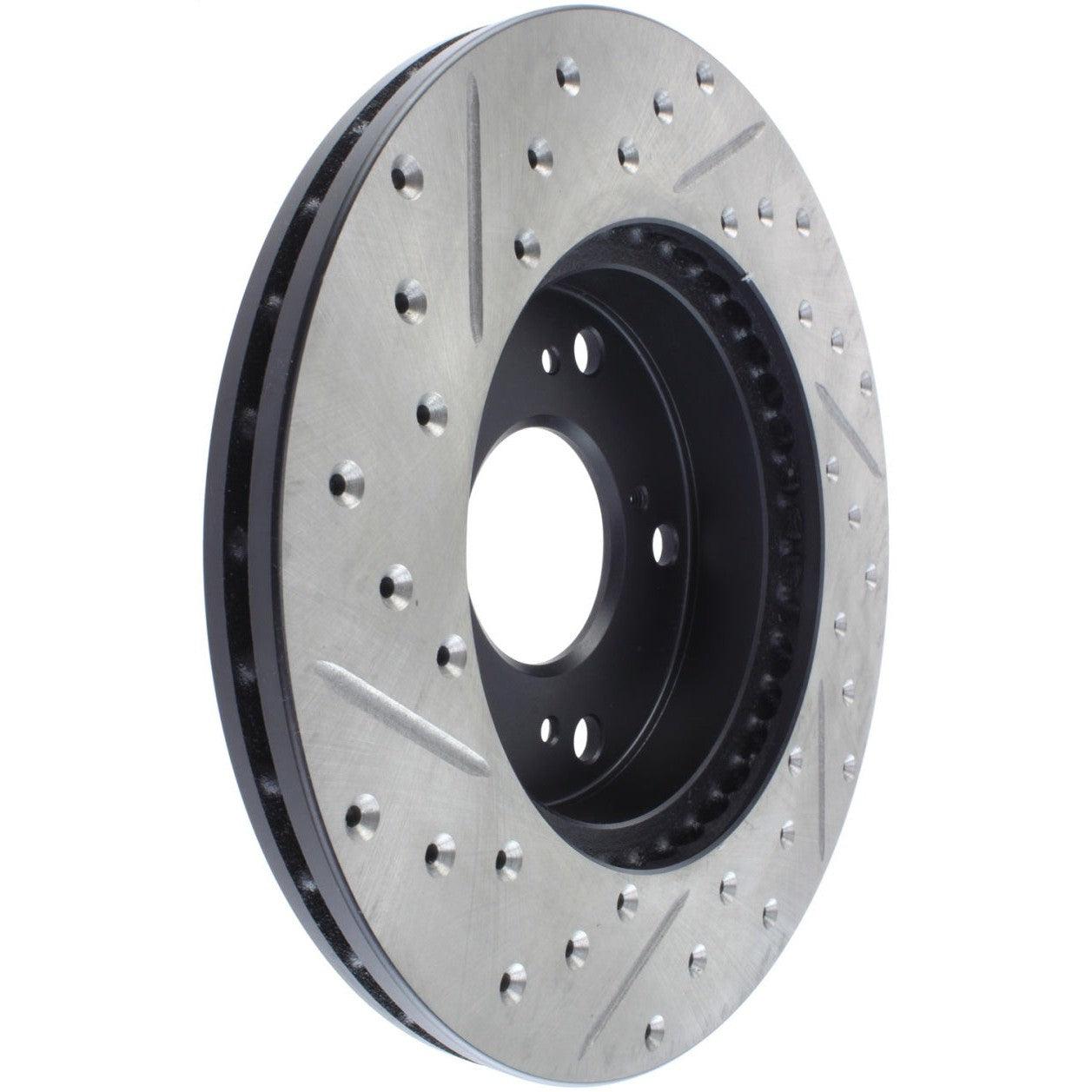 StopTech 02-06 Acura RSX Slotted & Drilled Left Front Rotor - Saikospeed