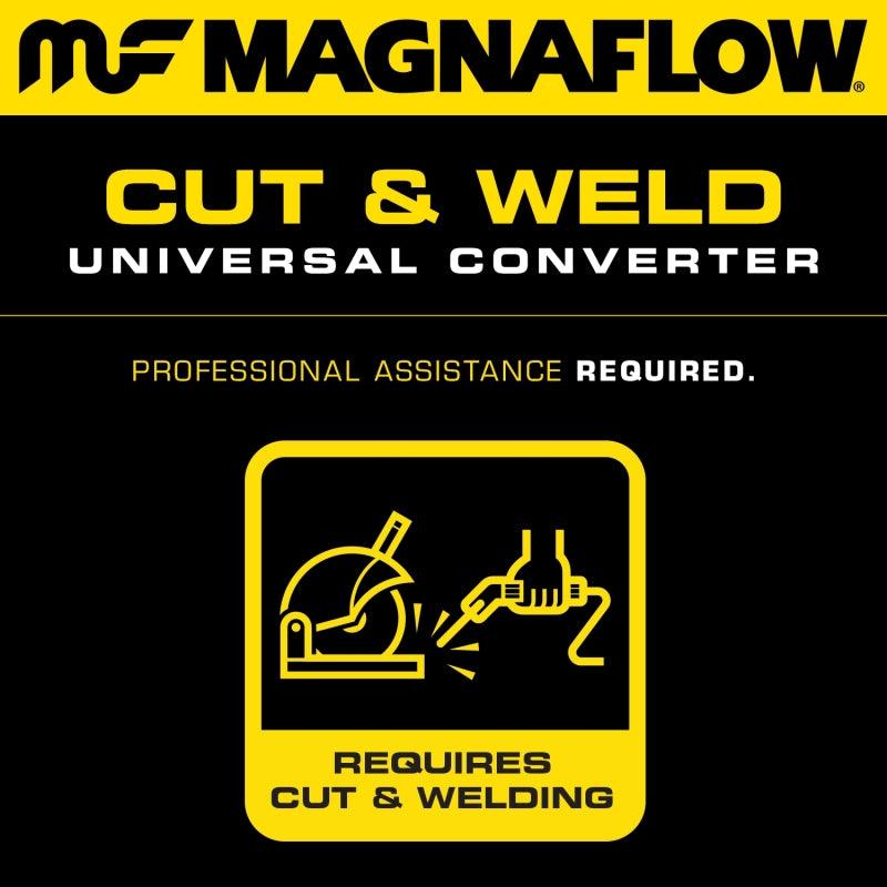 MagnaFlow Conv Univ 2.25in Inlet/Outlet Center/Center Round 3in Body L x 5in W x 8.75in Overall L - Saikospeed
