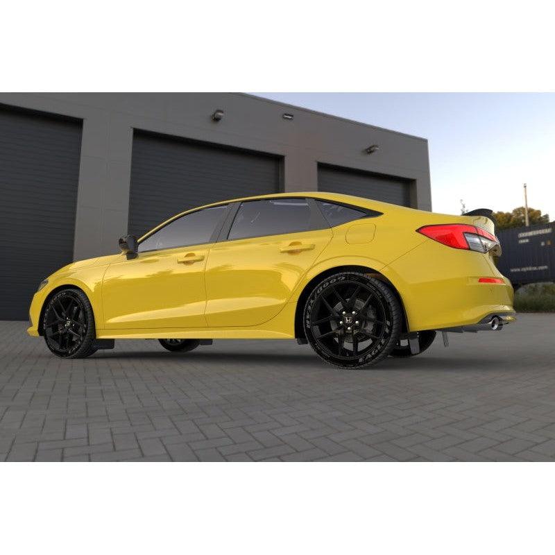 Rally Armor 2022 Honda Civic (Incl. Si/Sport/Touring) Black UR Mud Flap w/ Blue Logo - Saikospeed