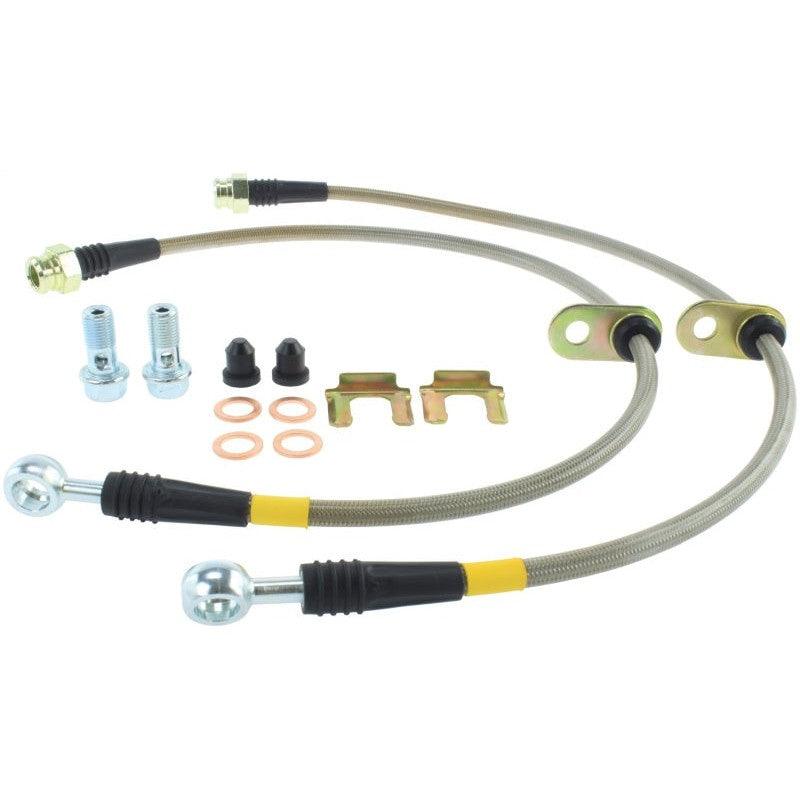 StopTech 08-09 WRX & STi Stainless Steel Front Brake Lines - Saikospeed