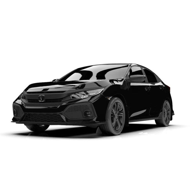 Rally Armor 17-19 Honda Civic Sport & Touring (Hatch) Black UR Mud Flap w/ Red Logo - Saikospeed