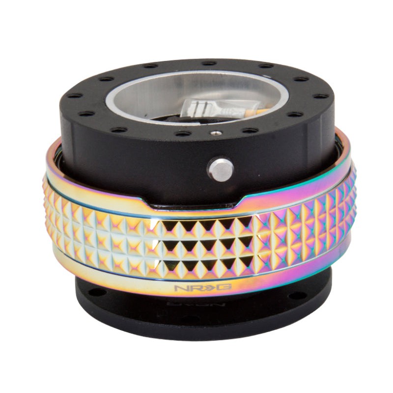 NRG Quick Release Kit - Pyramid Edition - Black Body / Neochrome Pyramid Ring