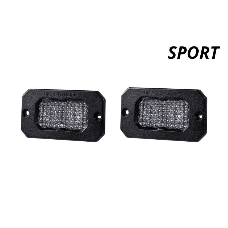 Diode Dynamics Stage Series 2 In LED Pod Sport - White Flood Flush RBL (Pair)