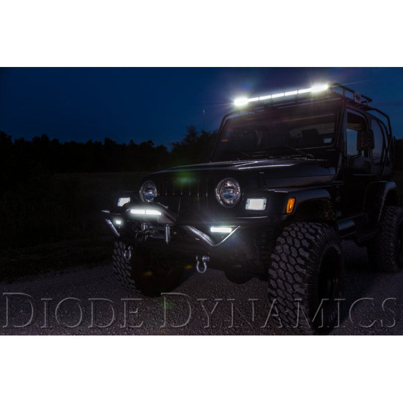 Diode Dynamics 12 In LED Light Bar Single Row Straight Clear Driving (Pair) Stage Series