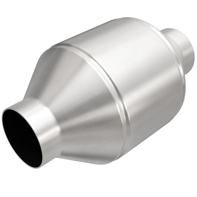 MagnaFlow Conv Univ 2.25in Inlet/Outlet Center/Center Round 3in Body L x 5in W x 8.75in Overall L - Saikospeed