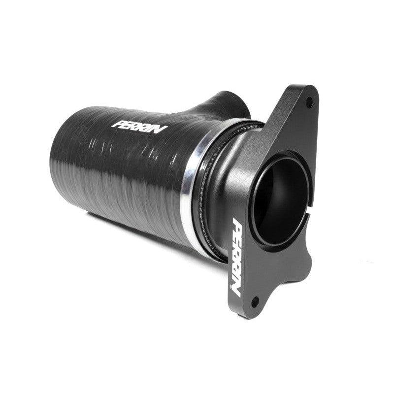 Perrin 2022+ Subaru WRX Black 3in Turbo Inlet Hose w/ Nozzle (Short) - Saikospeed