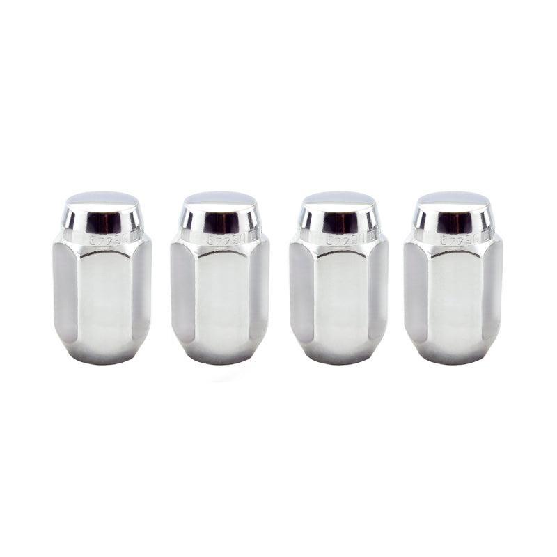 McGard Hex Lug Nut (Cone Seat) M12X1.5 / 13/16 Hex / 1.5in. Length (4-Pack) - Chrome - Saikospeed