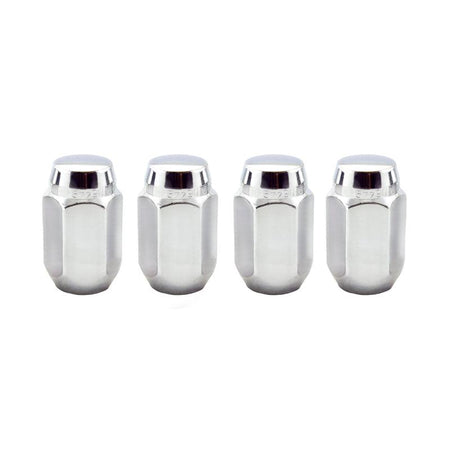 McGard Hex Lug Nut (Cone Seat) M12X1.5 / 13/16 Hex / 1.5in. Length (4-Pack) - Chrome - Saikospeed