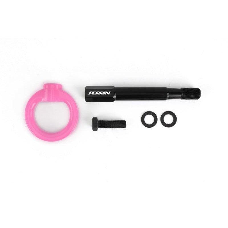 Perrin 18-21 WRX/STI / 13-20 BRZ / 17-20 Toyota 86 Front Tow Hook Kit - Hyper Pink - Saikospeed