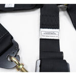 NRG FIA 6pt 2in. Shoulder Belt for HANS Device/ Rotary Cam Lock Buckle/ 3in. Waist Belt - Black - Saikospeed
