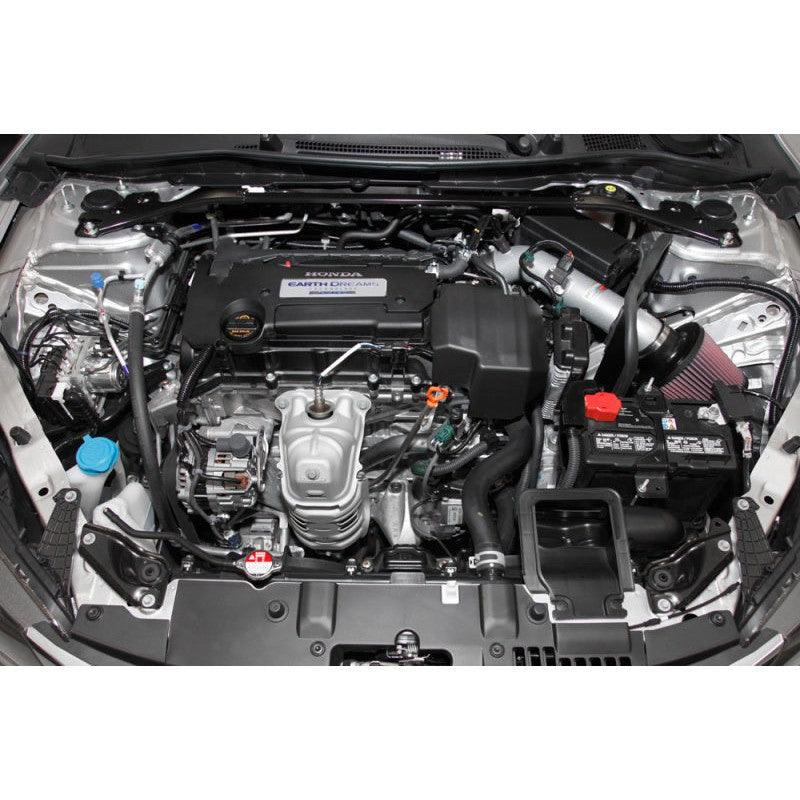 K&N 2013-14 Honda Accord 2.4L L4 69 Series Typhoon Air Intake System - Silver Cold Air Intake Kit - Saikospeed