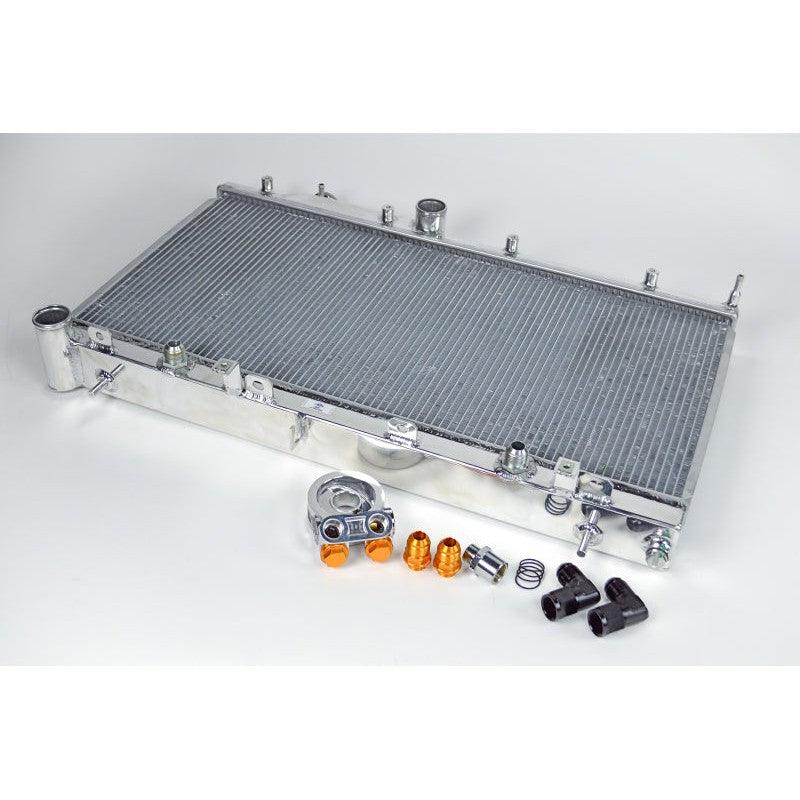 CSF 08-15 Subaru WRX/STI 2-Row Radiator w/Built-In Oil Cooler - Saikospeed