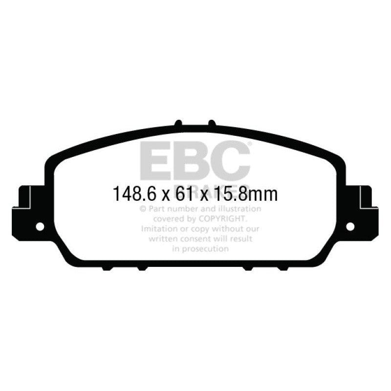 EBC 13+ Honda Accord Coupe 2.4 EX Greenstuff Front Brake Pads - Saikospeed