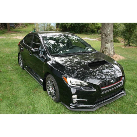 Rally Armor 15-21 Subaru WRX/STI (Sedan ONLY) Black UR Mud Flap w/ White Logo - Saikospeed