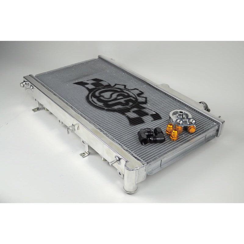CSF 08-15 Subaru WRX/STI 2-Row Radiator w/Built-In Oil Cooler - Saikospeed