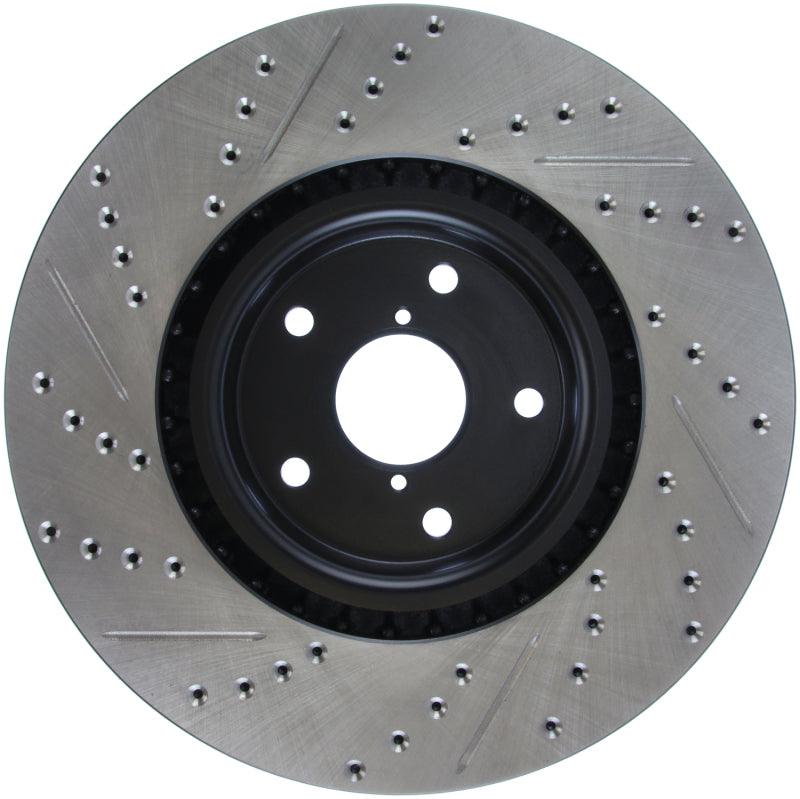 StopTech 05-10 Subaru Impreza WRX/STi Slotted & Drilled Left Front Rotor - Saikospeed