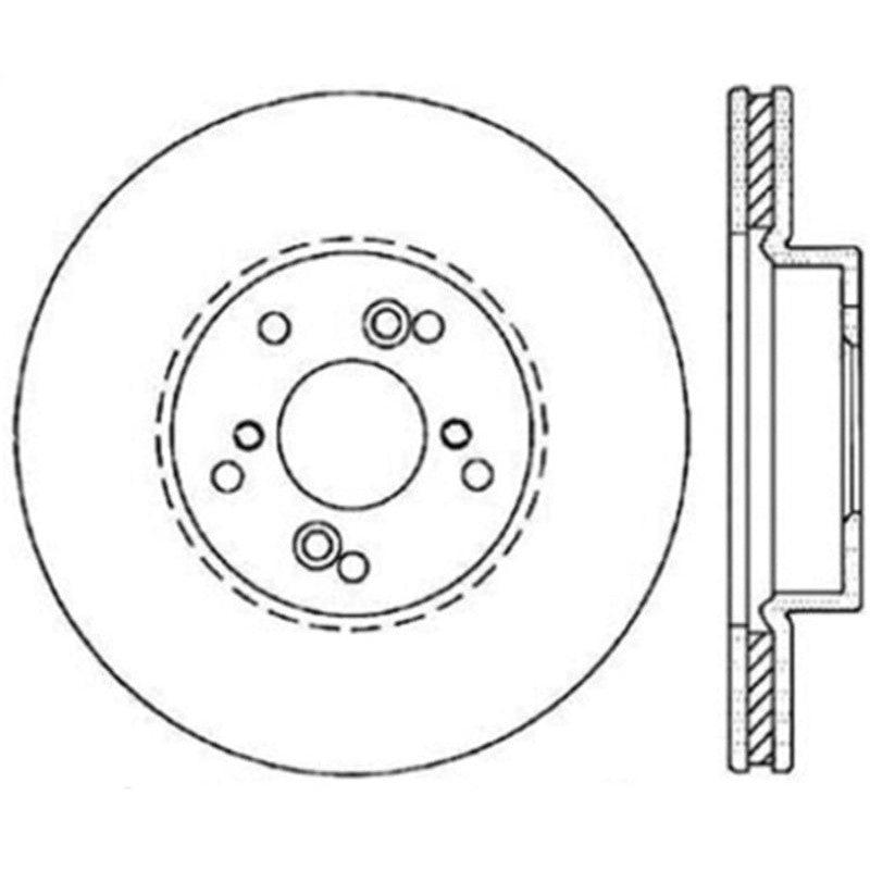 Stoptech 04-10 Acura TSX / 01-03 CL / 01-06 MDX / 05-10 Accord SEDAN Front Performance CRYO Rotor - Saikospeed