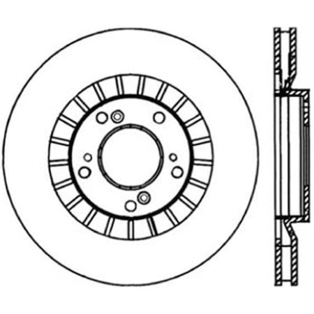 StopTech Power Slot 00-09 Honda S2000 CRYO Front Left Slotted Rotor - Saikospeed