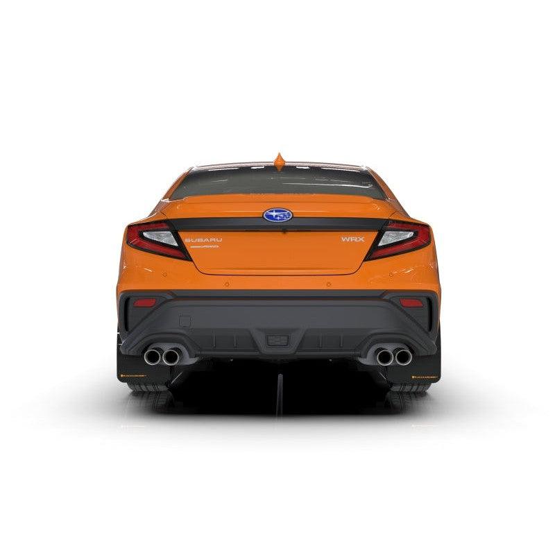Rally Armor 2022 Subaru WRX Black UR Mud Flap w/ Orange Logo - Saikospeed