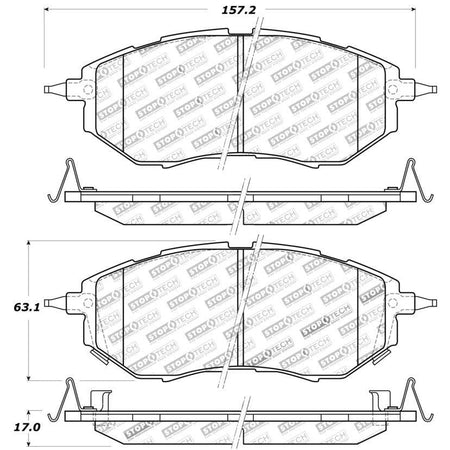 StopTech Performance 05-08 Legacy 2.5 GT Front Brake Pads - Saikospeed