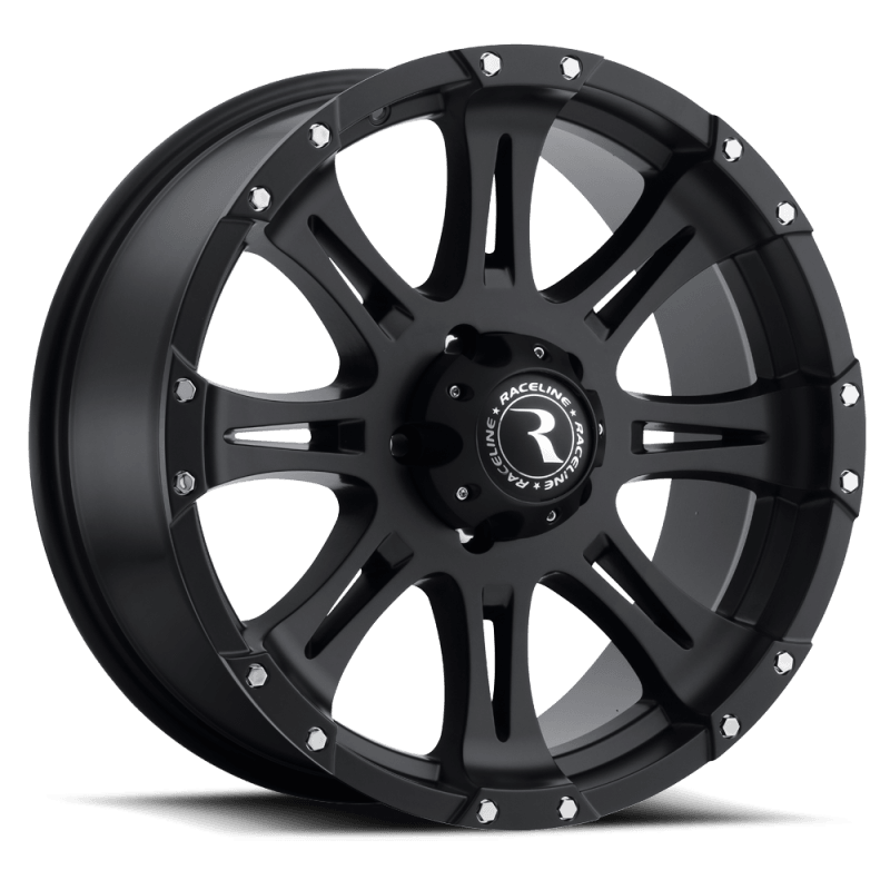 Raceline 981 Raptor 16x8in / 6x139.7 BP / 0mm Offset / 106.1mm Bore - Satin Black Wheel - Saikospeed