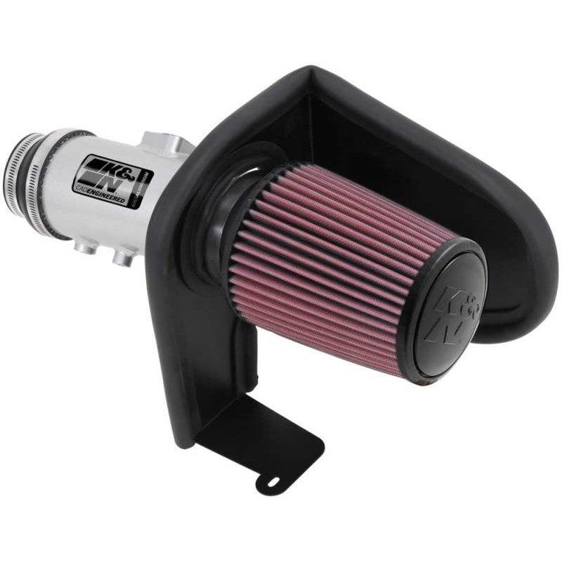 K&N 13-14 Honda Accord 3.5L V6 69 Series Typhoon Air Intake System - Silver Cold Air Intake Kit - Saikospeed