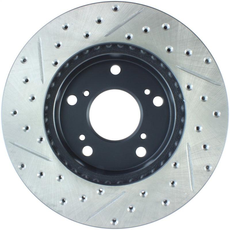 StopTech 02-06 Acura RSX Slotted & Drilled Left Front Rotor - Saikospeed