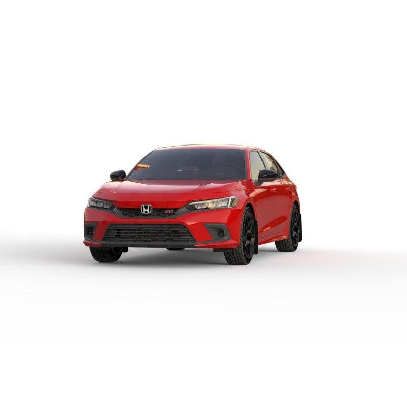 Rally Armor 2022 Honda Civic (Incl. Si/Sport/Touring) Black UR Mud Flap w/ Blue Logo - Saikospeed