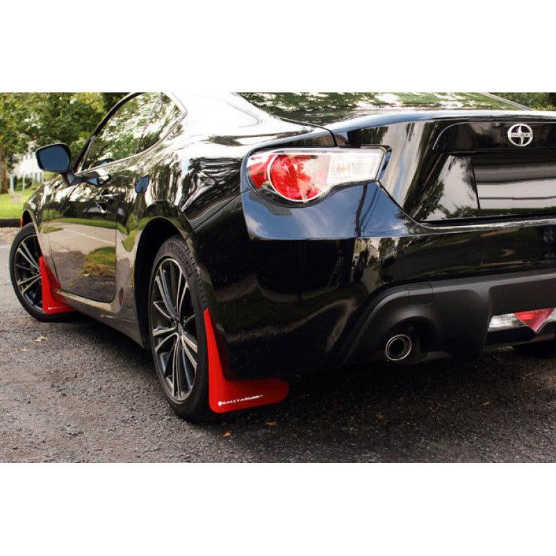 Rally Armor 13-17 Subaru BRZ / Scion FR-S Red UR Mud Flap w/ White Logo - Saikospeed