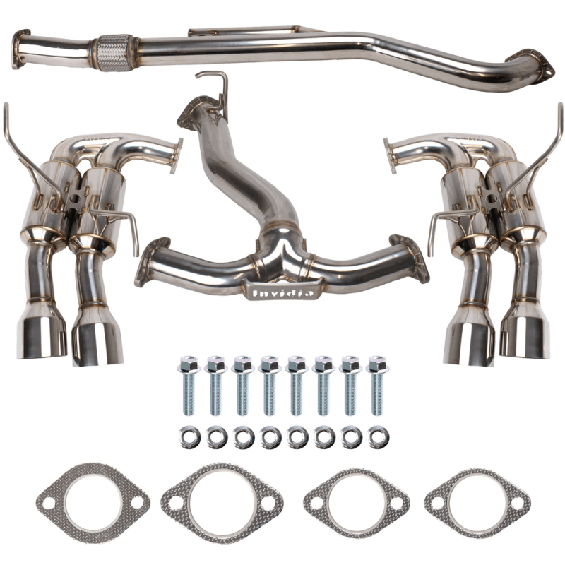 Invidia 2022+ Subaru WRX Gemini Single Layer Quad Stainless Steel Tip Cat-Back Exhaust - Saikospeed