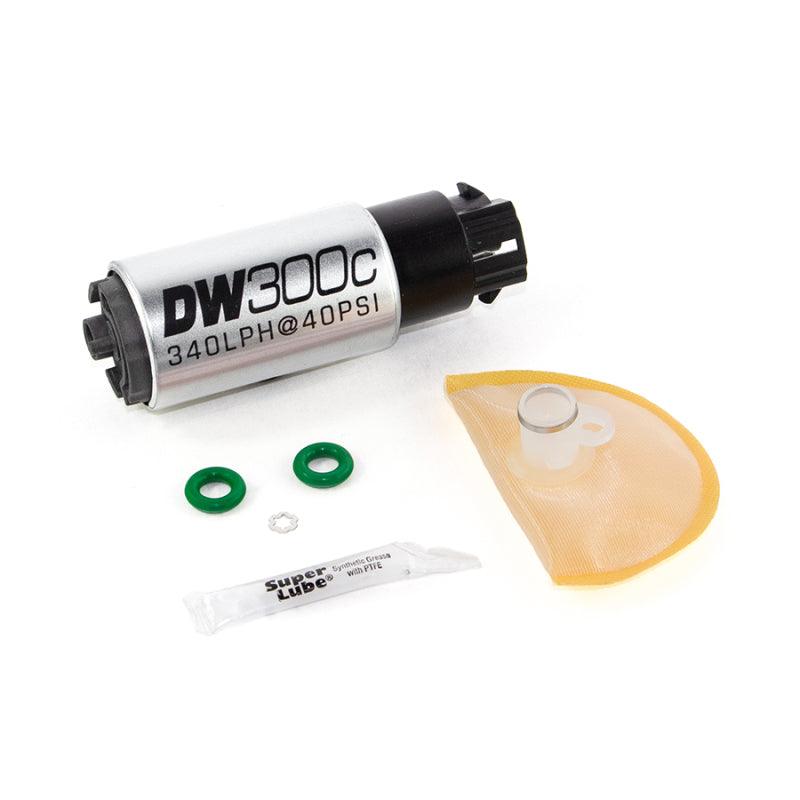 DeatschWerks 340lph DW300C Compact Fuel Pump w/ 08-14 WRX/ 08-15 STI Set Up Kit (w/ Mounting Clips) - Saikospeed