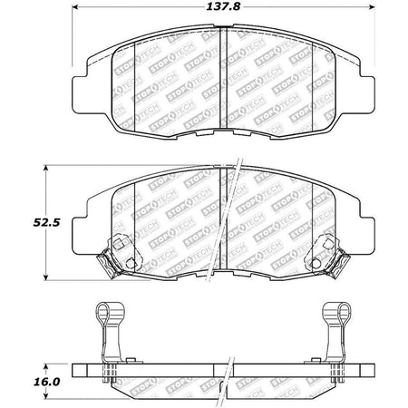 StopTech Street Select Brake Pads - Front/Rear - Saikospeed