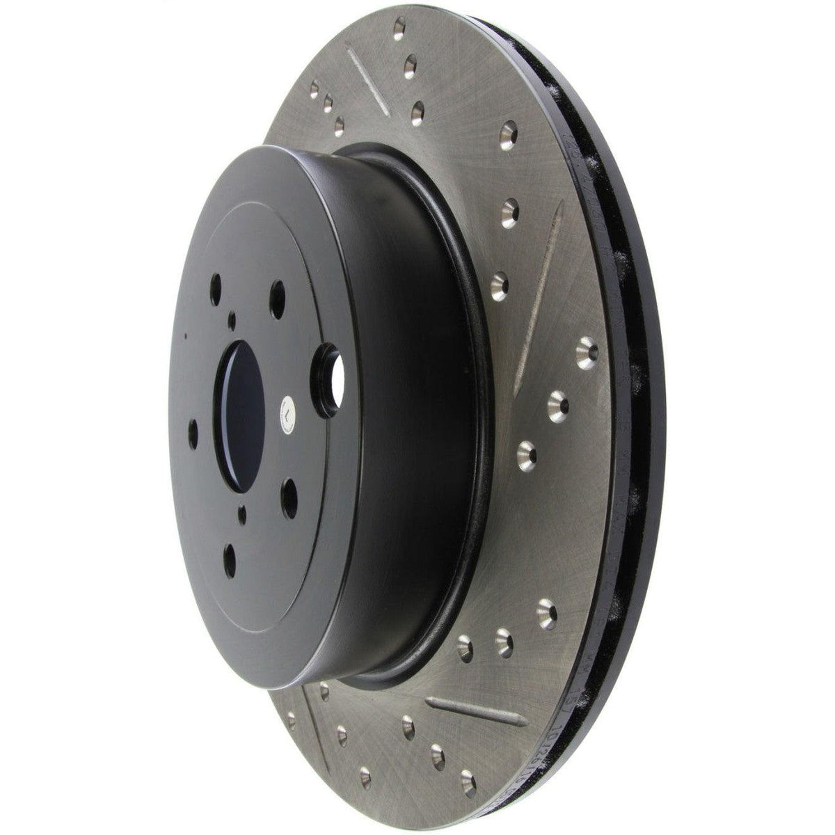 StopTech 08+ Subaru STI (Will Not Fit 05-07) Slotted & Drilled Sport Brake Rotor - Saikospeed